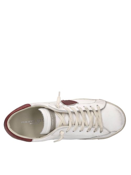 Sneakers in pelle PHILIPPE MODEL | PRLU VP17BIANCO-BORDEAUX